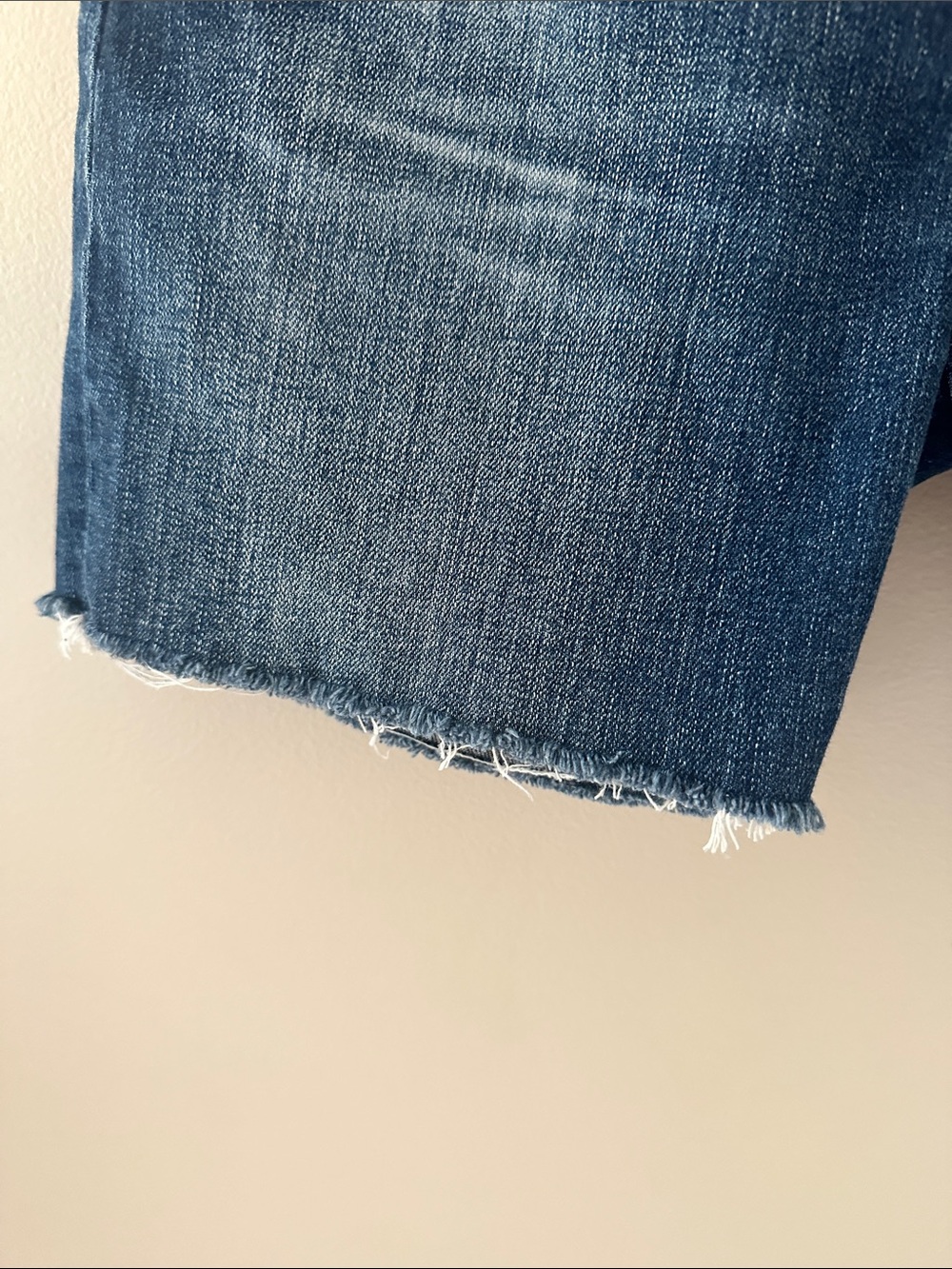 Ag Adriano Goldschmied Womens Becke Denim Shorts Raw Hem Size 27 Coadtal Cowgirl - Picture 6 of 10